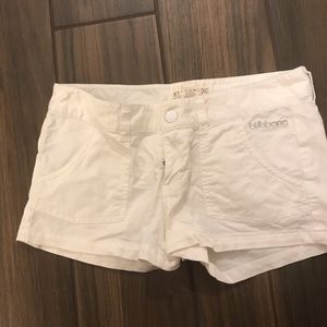 White billabong shorts